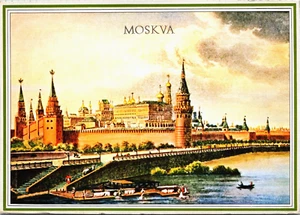 Rusia Moscú Kremlin visto desde el río Moskva postal vintage BS.27 - Imagen 1 de 2