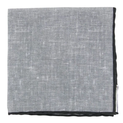 Fiori Di Lusso Gray Solid Linen Pocket Square - 12 3/8" x 12 3/8" (791) - Image 1 of 4