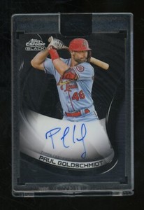 2020 TOPPS CHROME BLACK PAUL GOLDSCHMIDT ON CARD AUTO ENCASED CBA-PG