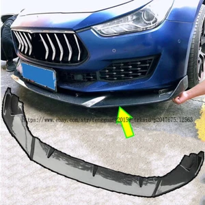 Labio divisor de parachoques delantero de fibra de carbono real para Maserati Ghibli 2018 19 20 2021 - Imagen 1 de 9