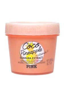 VICTORIAS SECRET PINK COCO PINEAPPLE SMOOTHING BODY BUTTER w/ GUARANA 6.7 oz New - Picture 1 of 1