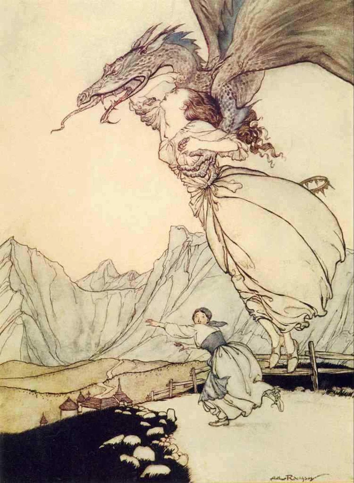 A4 Print Rackham Arthur 1867 1939 Allies Fairy Book 1916 - Image 1 of 1