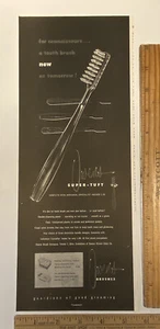 Vintage Print Ad Owens Brushes Toothbrush Holder Good Grooming 1940s Ephemera - Foto 1 di 1