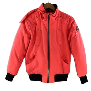 Moose Knuckles Kids Neon Pink Debbie Bomber Coat XL - Picture 1 of 5