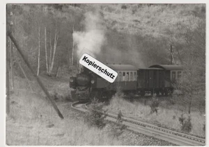 Dampflok  , Zug  , vor Mägdesprung  ,    Foto  1989  Größe15 x10,5cm - Picture 1 of 2