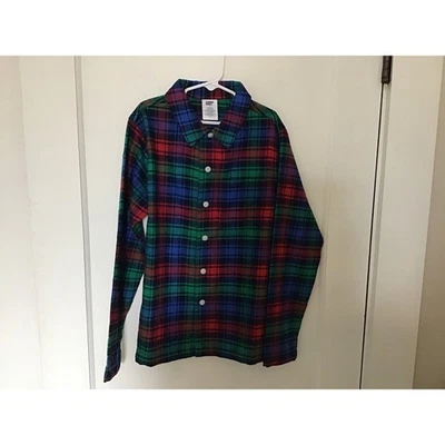 Boy's Land's End Colorful Plaid Long Sleeve Top 12 - Image 1 of 4