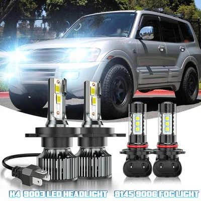 Para Mitsubishi Montero 2001-2005 - 4X Bombillas LED haz alto/bajo + Luces antiniebla Foto 1 de 4