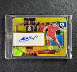 2022-23 Panini Select EPL Steven Gerrard Pitchside Signatures Gold Auto #10/10 - Picture 1 of 2