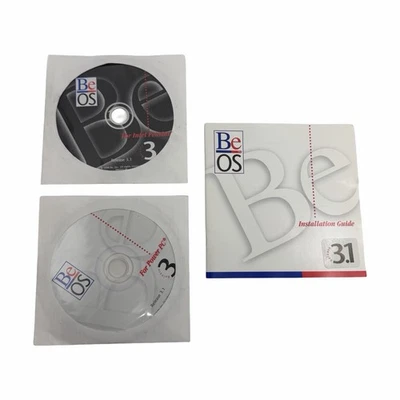 BeOS Preview Release 3.1 (Power PC & Intel, 1998) Vintage Software w/ Manual - Image 1 of 4