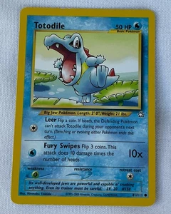 Tarjeta Pokémon Totodile 81/111 Neo Genesis 1ª Edición 2000 WotC de colección - Imagen 1 de 2