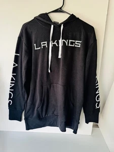 Nueva sudadera con capucha pulóver negra mediana de Los Angeles Kings para mujer - Imagen 1 de 13