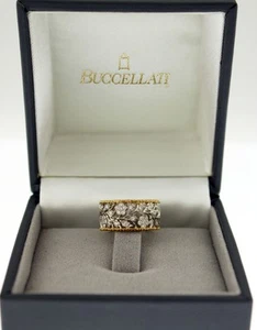 Buccellati Ramage Eternelle 18k Yellow White Gold Diamond Floral Ring Size 5.75 - Picture 1 of 11