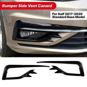 Gloss Black For Golf TSI MK7.5 2017-20 Front Bumper Grille Fog Light Cover Trim: - Bild 1 von 6
