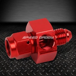 4AN AN4 AN-4 FLARE MALE-FEMALE 1/8"NPT RED ALUMINUM FINISH HOSE FITTING ADAPTER - Imagen 1 de 2