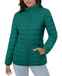 Damen Steppjacke leicht gesteppt wattiert 4 Taschen smaragdgrün mittel - Bild 1 von 6
