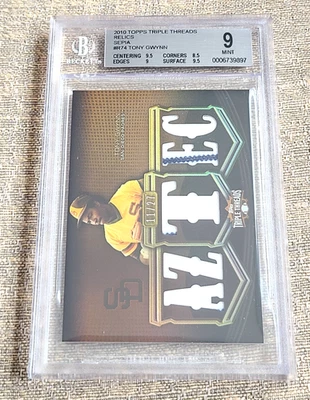 Tarjeta sepia Topps Triple Threads 2010 - Tony Gwynn - #d 27/11 - Calificada BGS 9 como nueva Foto 1 de 2