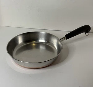 Vintage 1801 Revere Ware Kupferboden 9" Bratpfanne Pfanne - Bild 1 von 8