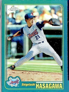 2001 TOPPS CHROME RETROFRACTOR PARALLEL #30 SHIGETOSHI HASEGAWA ANGELS JAPAN SP - Picture 1 of 2