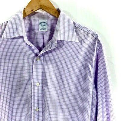 Brooks Brothers Slim Fit Dress Shirt Lavender French Cuff Men 16 1/2 35 - Image 1 of 4