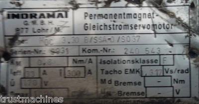 Indramat Tacho EMK 0,317 Vs/Rad [Removed from Motor MDC 3.30] EMK0.317V,EMK0.317 - Image 1 of 2
