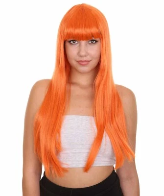 Peluca larga Bob para mujer | Peluca de Halloween lista para eventos de fiesta de lujo HW-2491 Foto 1 de 4