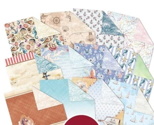 12 Sheets Hunkydory Sea Breeze & Rippling Waves 8" x 8" Papers NEW - Picture 1 of 9