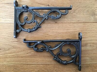 A Pair Of Victorian Style Acanthus Brackets Cast Iron Wall Shelf Bracket • 16.34£