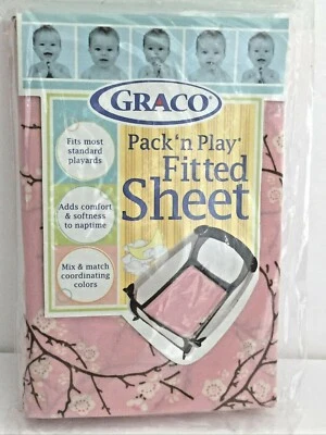 Graco Pack 'N Play Playard Fitted Sheet Solid Cherry Blossom 39" X 27"  - Image 1 of 4