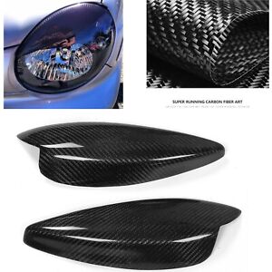 For 2002-03 Subaru Impreza 7th WRX7 Headlight Eyelid Eyebrow Cover Carbon Fiber