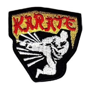 Karate Patch (7.6cm) Iron Badge Japan Martial Arts Kimono Gi Kanji Beanie - Picture 1 of 7