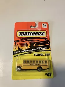 1996 MATCHBOX ACTION SYSTEM - YELLOW - SCHOOL BUS #47 New - Picture 1 of 2