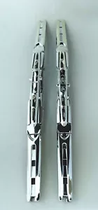 16" Inch Chrome Double Blade Windshield Wiper 2PC Set All Season A1 - Bild 1 von 2