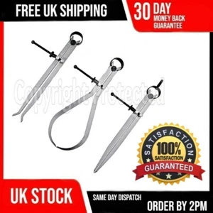 PROFESSIONAL 3PC 150MM SPRING CALIPER LARGE SET INTERNAL EXTERNAL ENGINEERS 34C - Picture 1 of 4