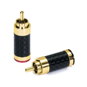 DYNAVOX  Cinchstecker Carbon Hülse 4er-Set vergoldet Lötanschluss  4 Stck. - Bild 1 von 5