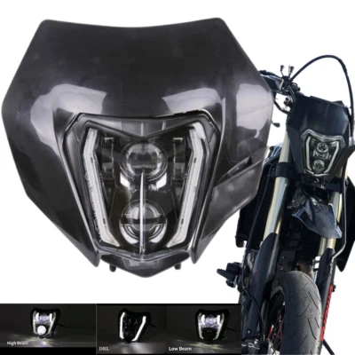 Máscara de faros LED DRL para SUZUKI DRZ400 E/S/SM DR200S DR650SE DRZ400SM DRZ400S  Foto 1 de 4