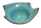 Vtg Gold Speckled California Originals 385 Pottery Dip Bowl Blue Sea Foam Green