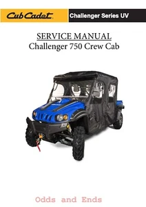 Cub Cadet Service Printed Paper Manual Challenger 750 Crew Cab - Picture 1 of 1