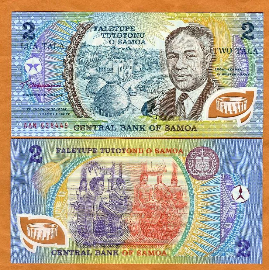 Western Samoa, 2 Tala, ND (2003), P-31d, Commemorative Polymer, AAN-Prefix UNC - Image 1 of 1