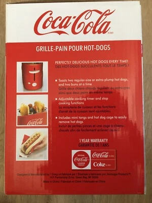 New Nostalgia Coca-Cola Coke Pop-Up Hot Dog & Bun Toaster HDT600COKE From Macys - Image 1 of 4