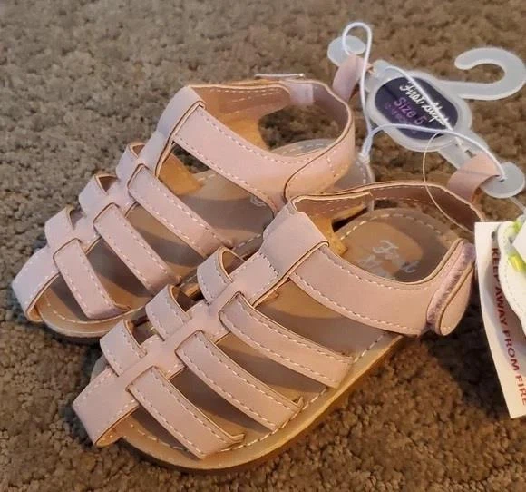 Sandalias de pescador First Steps by Stepping Stones para bebés niñas talla 4 5 malva nuevas con etiquetas Foto 1 de 1