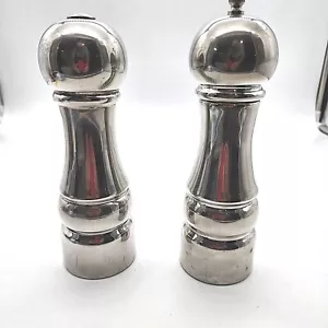 Vintage Verity Southall Pewter MCM Salt Shaker Pepper Mill 8.5" tall EVC - Picture 1 of 6