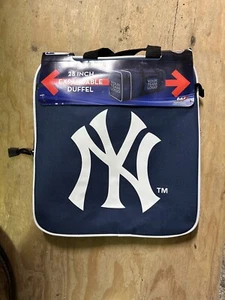 MLB New York Yankees Baseball 28" Expandable Duffel Sports Bag Blue - Picture 1 of 11
