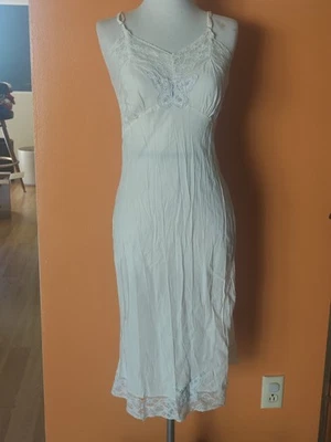 Vestido sin Mangas De Colección Años 40 Crema Mariposa Encaje Talla M 34 Fairy Core Coquette Lencería  Foto 1 de 4