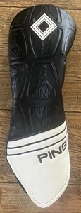 Ping Black/White Leather Wood Golf Head Cover - Picture 1 of 3