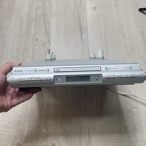 SONY ICF-CDK50 FM/AM 2Band CD Player Clock Radio Tested Works No Remote - Picture 1 of 9