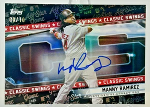 2025 Topps All Star Game Classic Swings MANNY RAMIREZ Auto BLACK /10 Cleveland - Picture 1 of 2