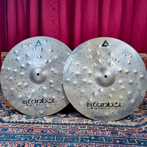 17" Istanbul Agop Xist Dry Dark Hi-Hat Cymbal Pair 1072g/1488g *Video Demo* - Picture 1 of 17