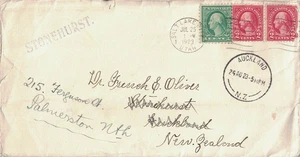 1923 Salt Lake City, Utah Cancel on Cover to & Canceled at Auckland, New Zealand - Picture 1 of 1