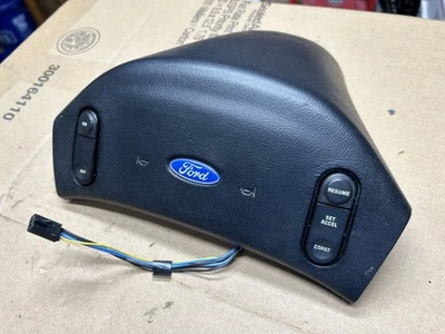 92-93 FORD F-150 92-97 F250 HD F350 BRONCO Steering Wheel HORN PAD oem CRUISE - Image 1 of 4
