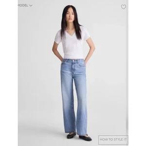 NWT Madewell The Perfect Vintage Wide-Leg Jean in Airy Denim Blue W27  - Photo 1/14